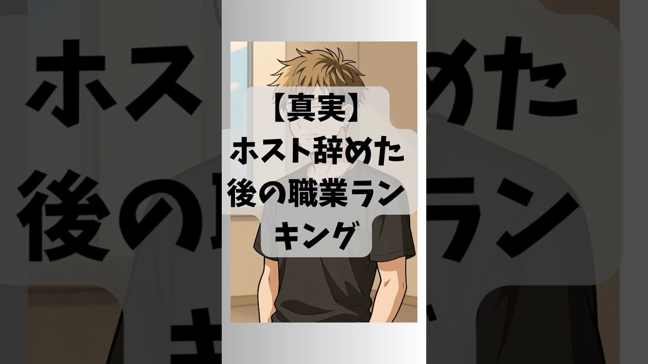 【真実】ホスト辞めた後の職業ランキング