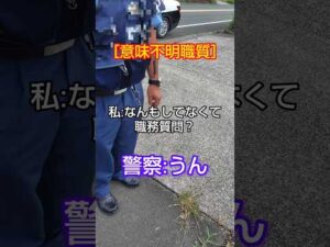 何もしてないのに職質されました💢